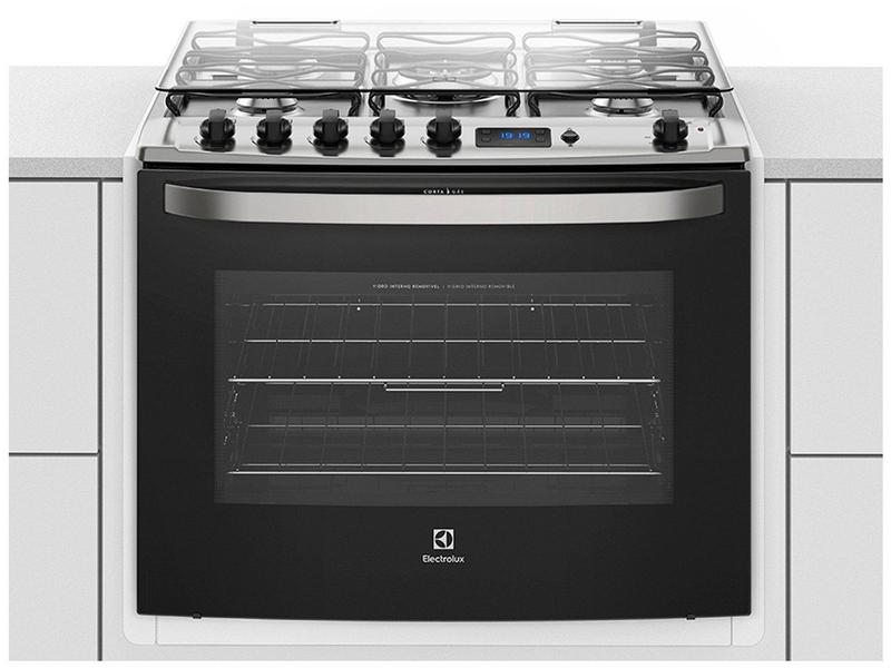 Fogão de Embutir Electrolux 5 Bocas 76BER com Timer e Relógio